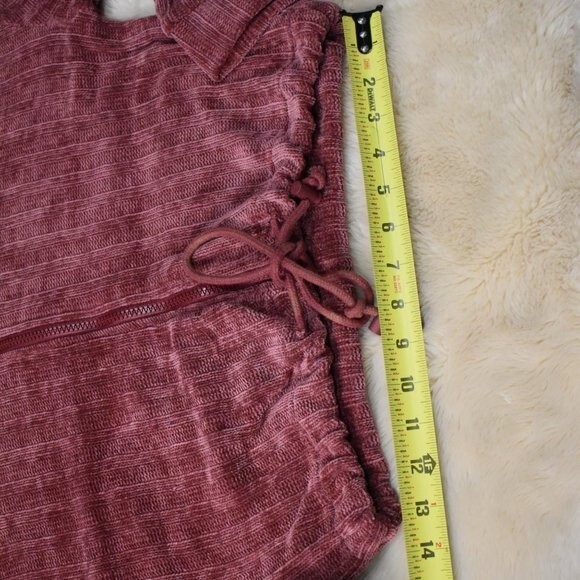 Style Rack Pink Zip-Up Cropped Hooded Sweater Jacket Size Small - Picture 12 of 13